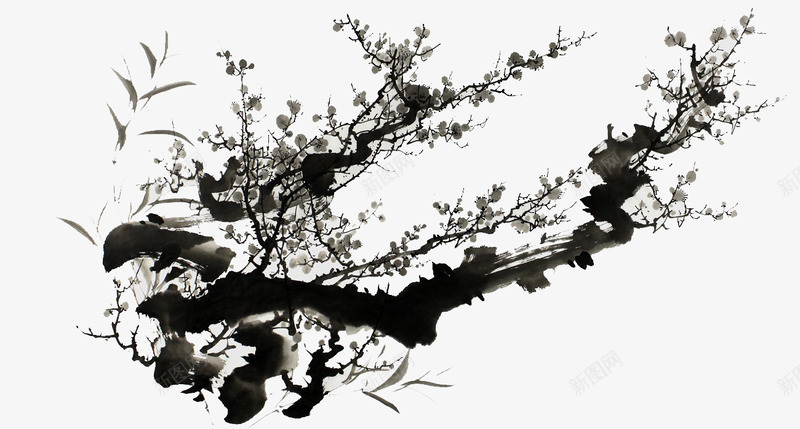 墨水画png免抠素材_新图网 https://ixintu.com 墨 墨水 墨水画 墨迹 黑色