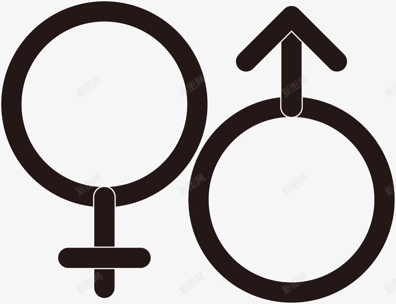 黑色情人节男女符号图标png_新图网 https://ixintu.com LOVE 婚礼 性别 情人节 浪漫 爱情 爱没有距离 男女符号