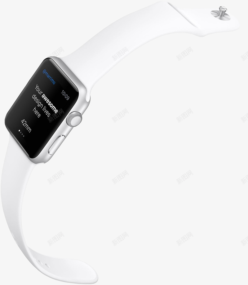 白色iwatchpng免抠素材_新图网 https://ixintu.com iwatch 手表 白色 表带