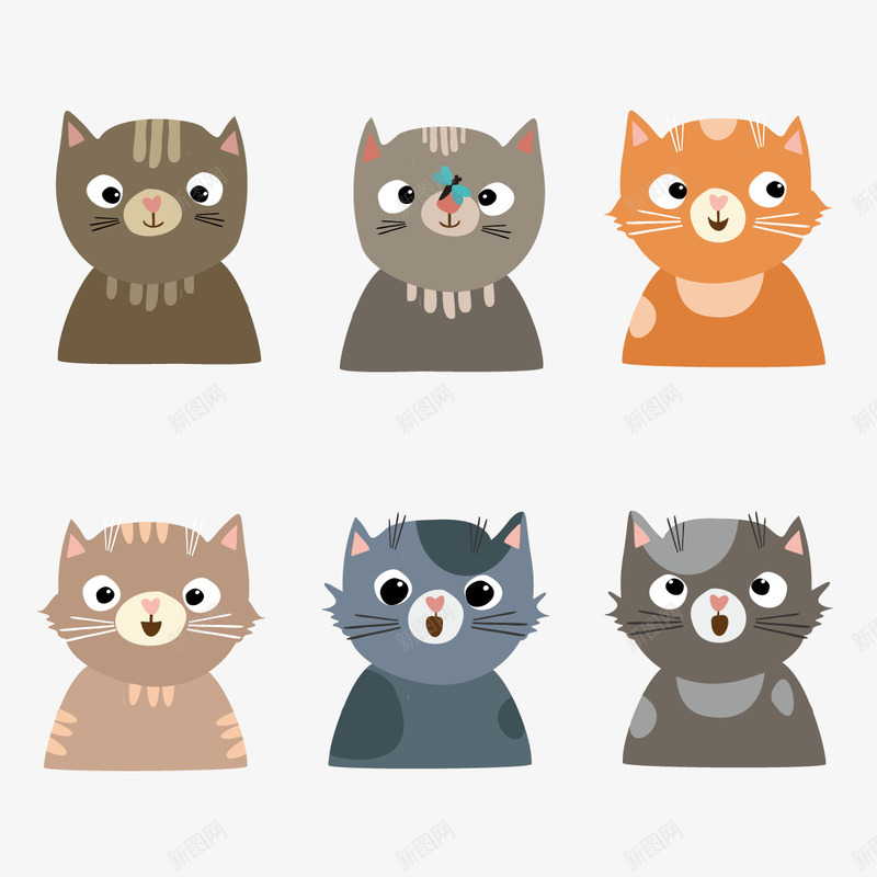小猫咪矢量图eps免抠素材_新图网 https://ixintu.com 鍗 鍙 鐚 矢量图