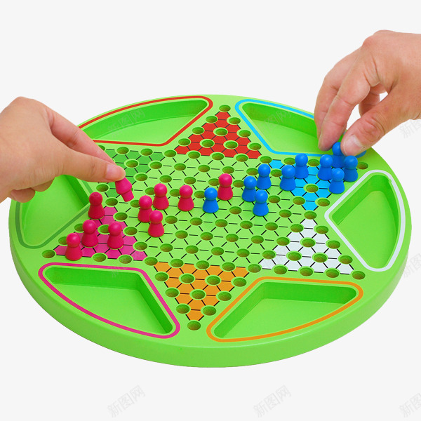 下跳棋的png免抠素材_新图网 https://ixintu.com 娱乐 棋盘 棋类 游戏 跳棋 跳棋图片