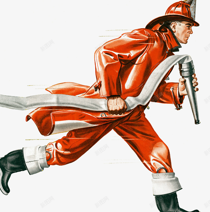 消防官兵插画png免抠素材_新图网 https://ixintu.com 插画 消防官兵 紧急救援