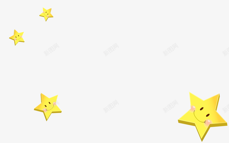 卡通笑脸星星png免抠素材_新图网 https://ixintu.com 卡通 星星 笑脸