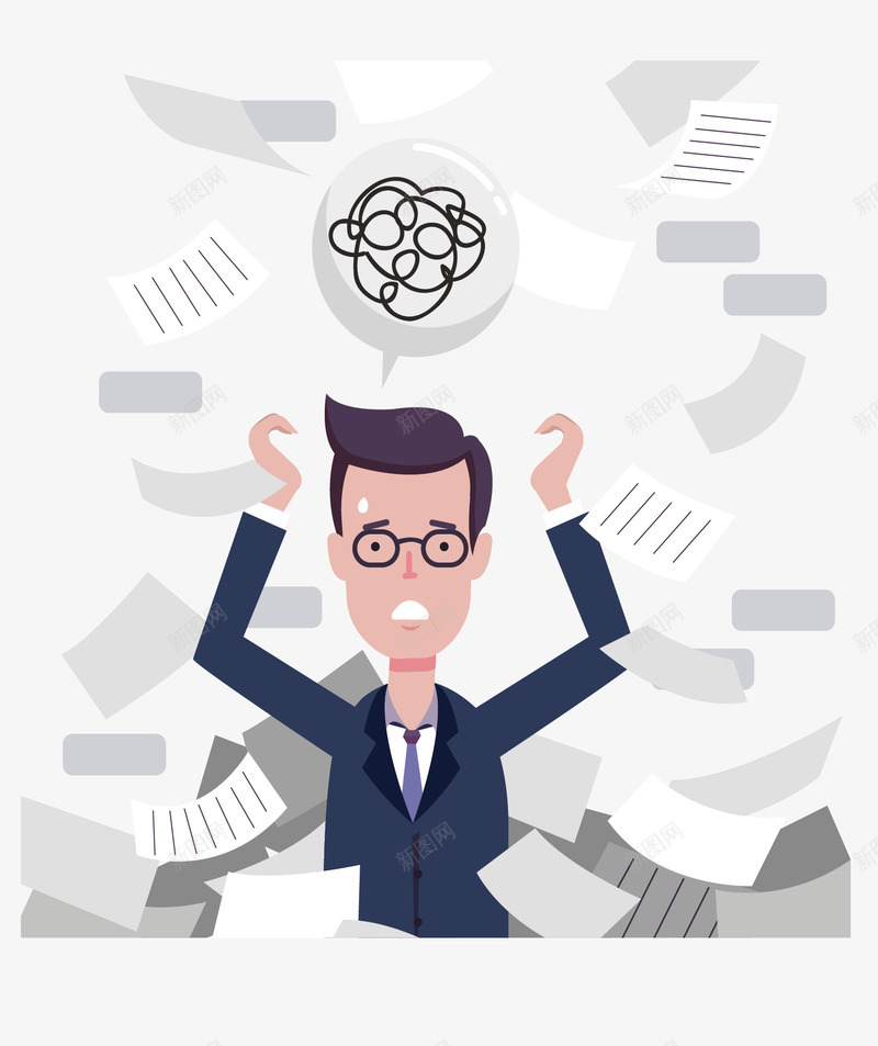 商务工作加班文档矢量图ai免抠素材_新图网 https://ixintu.com 加班 加班的人 商务风 文档 矢量png 穿西装的人 矢量图