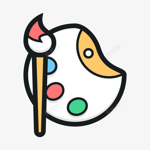 油漆调色板Luluicons图标png_新图网 https://ixintu.com Paint Palette 油漆 调色板