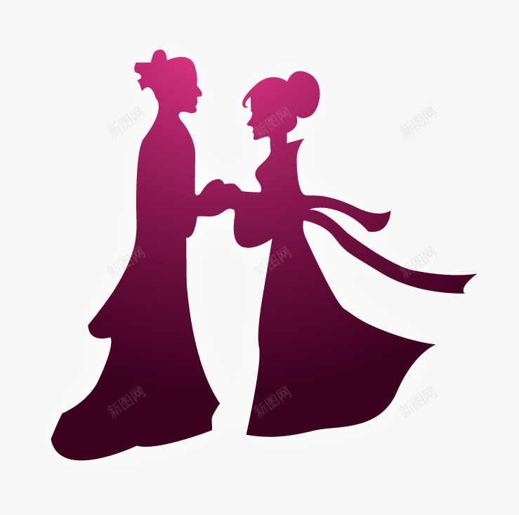 枚红色牛郎织女会七夕情人节png免抠素材_新图网 https://ixintu.com 七夕 情人节 牛郎织女 红色