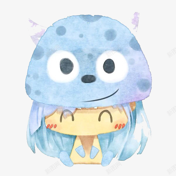 卡通头像png免抠素材_新图网 https://ixintu.com 卡通 可爱 头像 女生 毛怪