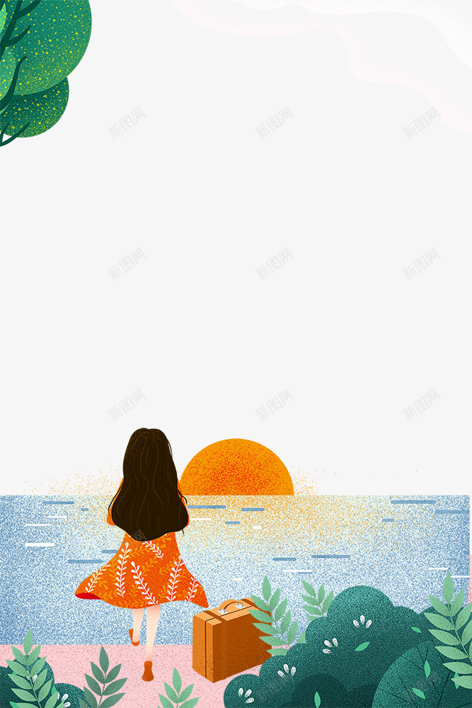简约寻找诗和远方海报边框psd免抠素材_新图网 https://ixintu.com 创意旅游 夏日旅游 徒步穷游 旅行日记 毕业旅行 自由行 诗与远方 诗和远方 说走就走