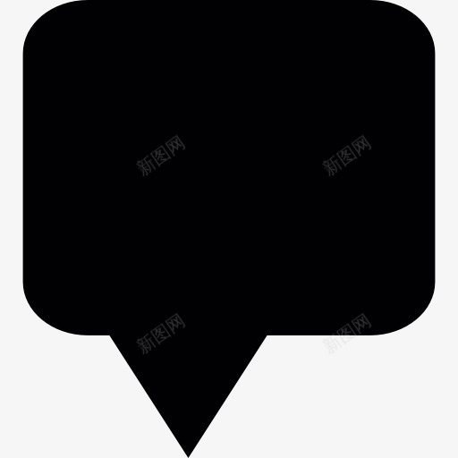 黑色圆形聊天气泡图标png_新图网 https://ixintu.com 形状圆图案图标 沟通 社交网络 社会剪影 网络泡沫 语音通信