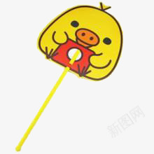 卡通动物扇子png免抠素材_新图网 https://ixintu.com 动物 卡通 可爱 扇子 黄色