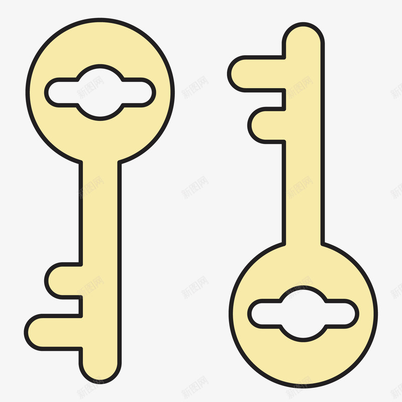 钥匙图标png_新图网 https://ixintu.com ICONS 图标 图标ICONS 图标设计 数据 文件 文件夹 矢量素材 科技网络 线性图标 网络图标 邮件 钥匙 齿轮