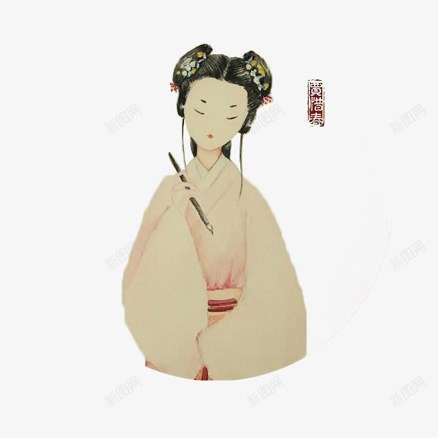 手绘水墨红楼梦贾惜春提笔插画免png免抠素材_新图网 https://ixintu.com 写字 古典 思考 手绘 手绘水墨红楼梦贾惜春提笔插画免抠免费下载 拿毛笔 插画 水墨 清新 红楼梦 美女 贾惜春