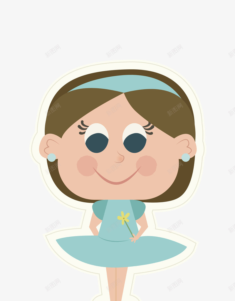 卡通扁平化美女矢量图eps免抠素材_新图网 https://ixintu.com 卡通美女 可爱女生 女孩 扁平化美女 矢量美女 美女 矢量图