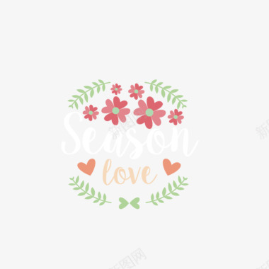 花枝婚礼logo矢量图图标图标
