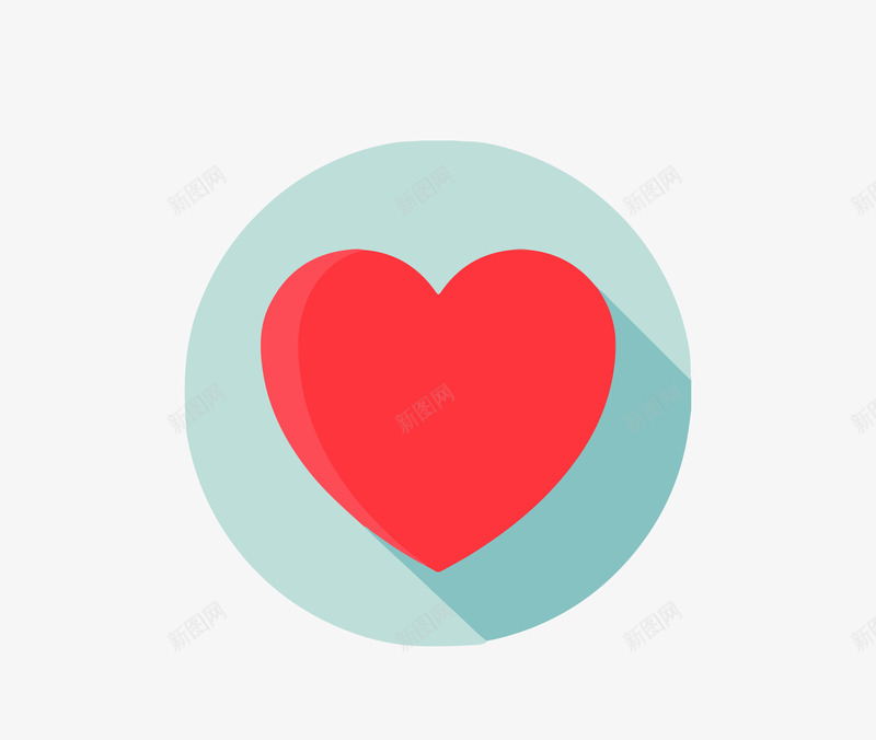 红色爱心图标png_新图网 https://ixintu.com ai格式 icon nbsp 可爱 图标 图案 心形 情人节 扁平设计 爱心 阴影