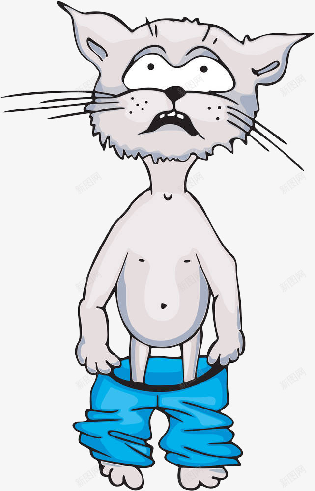 昂头难过的胡须小猫png免抠素材_新图网 https://ixintu.com 动物 卡通 宠物 小猫 小猫咪 猫 猫咪 猫咪胡子 胡子 胡须 难过