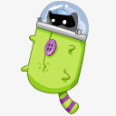 可爱绿色的小猫咪图标png_新图网 https://ixintu.com 可爱 绿色