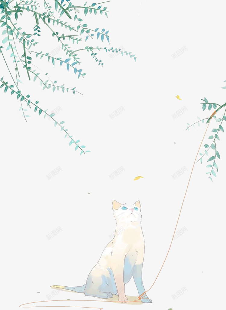 小清新手绘插画png免抠素材_新图网 https://ixintu.com 唯美 女生 少女风 手绘 插画 漫画 青春