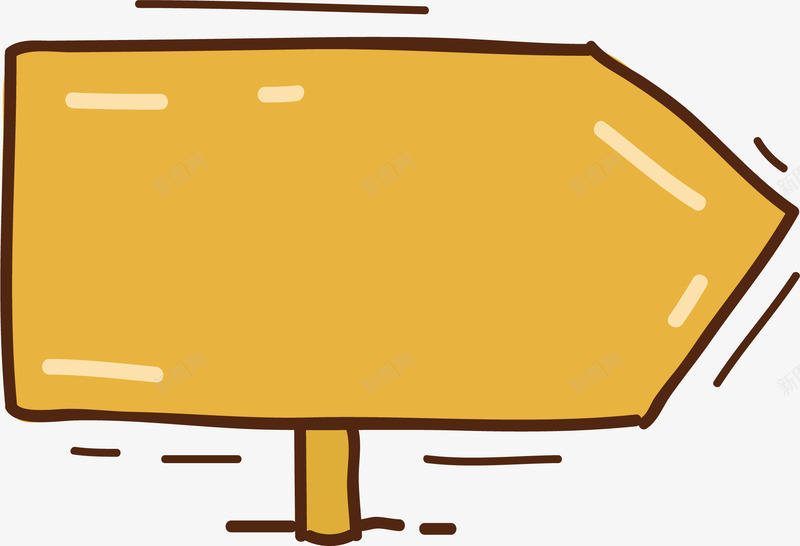 路牌png免抠素材_新图网 https://ixintu.com 手绘装饰 插画 牌子 矢量素材 路牌