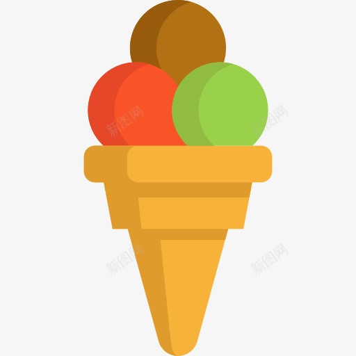 冰淇淋图标png_新图网 https://ixintu.com 冰淇淋 夏天 娱乐 消夏 甜点 甜的 食品