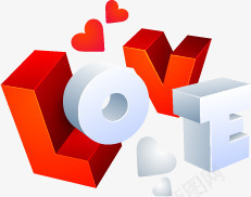 LOVE立体字矢量图ai免抠素材_新图网 https://ixintu.com LOVE 七夕 情人节 桃心 爱 立体字 矢量图
