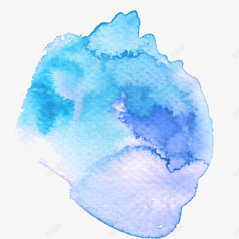 水粉笔触蓝色系png免抠素材_新图网 https://ixintu.com 免扣 免扣素材 水粉笔触 画画 蓝色系