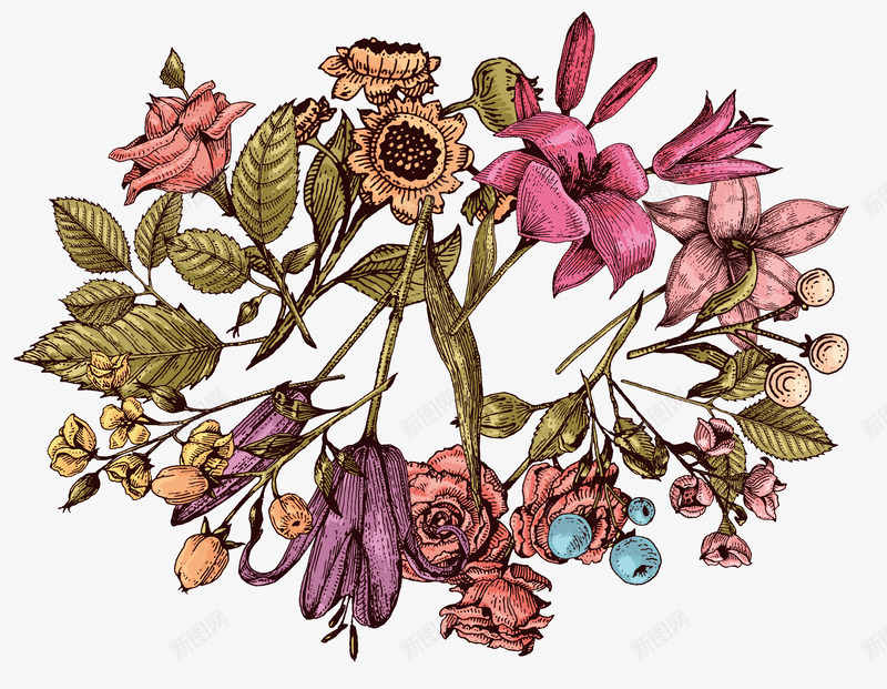 各式花纹花卉图案边框标签矢量图ai免抠素材_新图网 https://ixintu.com 植物花卉 款式边商品框 线条边框 花朵边框 花边框 装饰边框 设计 矢量图