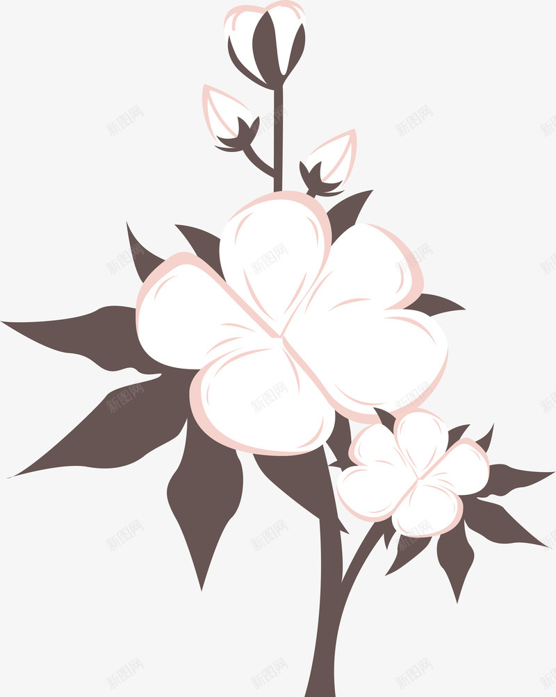 卡通棉花png免抠素材_新图网 https://ixintu.com 农作物 卡通木棉花 彩棉棉花 彩色棉花 服装 材料 棉花 棉花图 植物 矢量棉花 纺织 花 花朵
