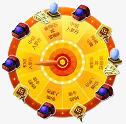 一个转盘png免抠素材_新图网 https://ixintu.com 休闲 娱乐 游戏 黄色