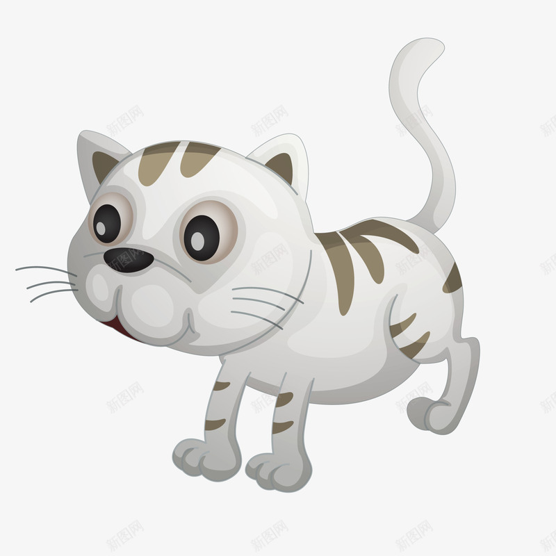 可爱小猫矢量图ai免抠素材_新图网 https://ixintu.com 动物 动物插画 卡通动物 可爱 可爱动物 小动物 小猫 矢量图