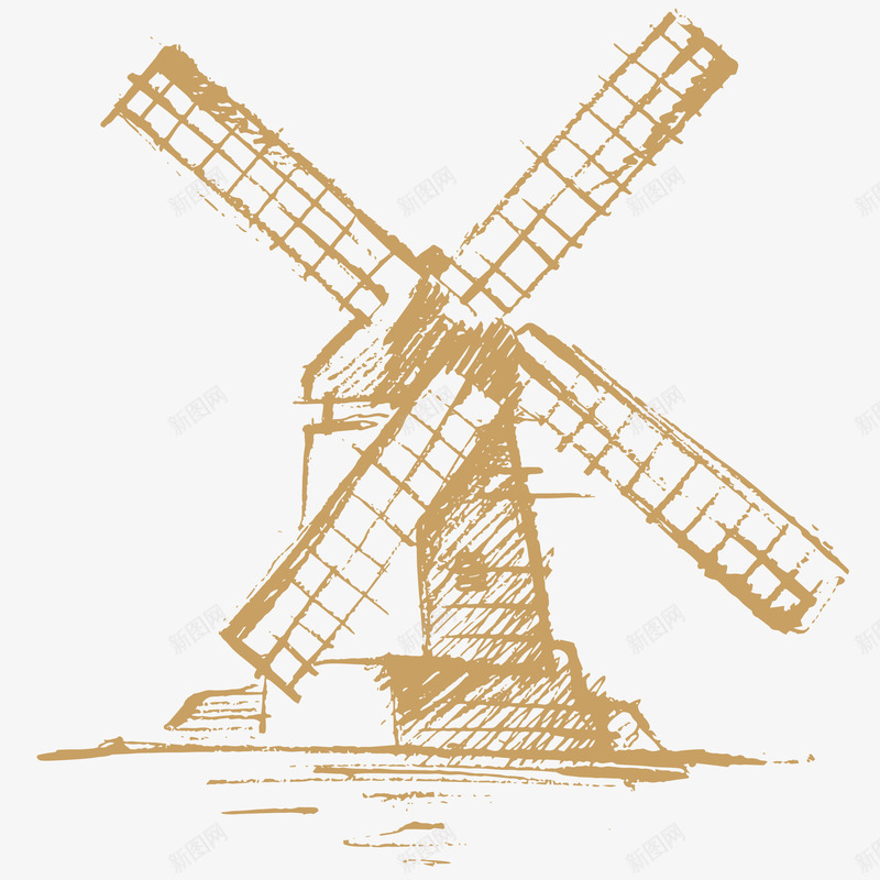 风车房子插画矢量图ai免抠素材_新图网 https://ixintu.com 别墅 庄园 度假 度假庄园 房子 温泉酒店 酒店 风景别墅 风车 风车房子矢量插画 矢量图