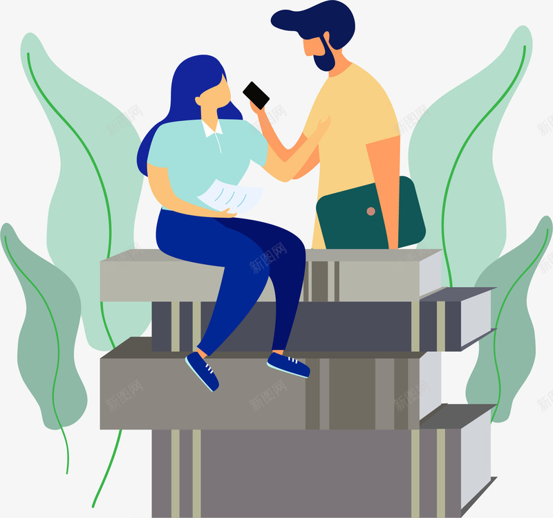 开学季教师节人物插画矢量图ai免抠素材_新图网 https://ixintu.com 学习 开学 开学季人物插画 教学 教师节 教育 老师 矢量图