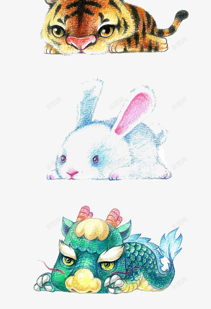 卡通十二生肖png免抠素材_新图网 https://ixintu.com 儿童插画 十二生肖 卡通 可爱 插画 童话插画