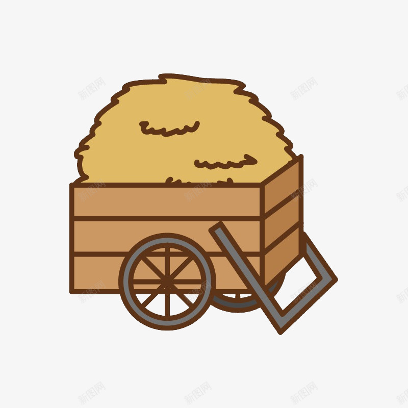 可爱手绘稻草堆png免抠素材_新图网 https://ixintu.com 丰收季节 农场 卡通手绘 干草捆 收获 秋季 稻草 稻草堆 金黄色