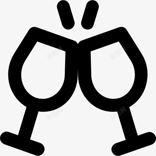 烤面标图标png_新图网 https://ixintu.com 含酒精的饮料 庆典 方 烤面包 眼镜 酒精 食品 香槟杯 香槟酒
