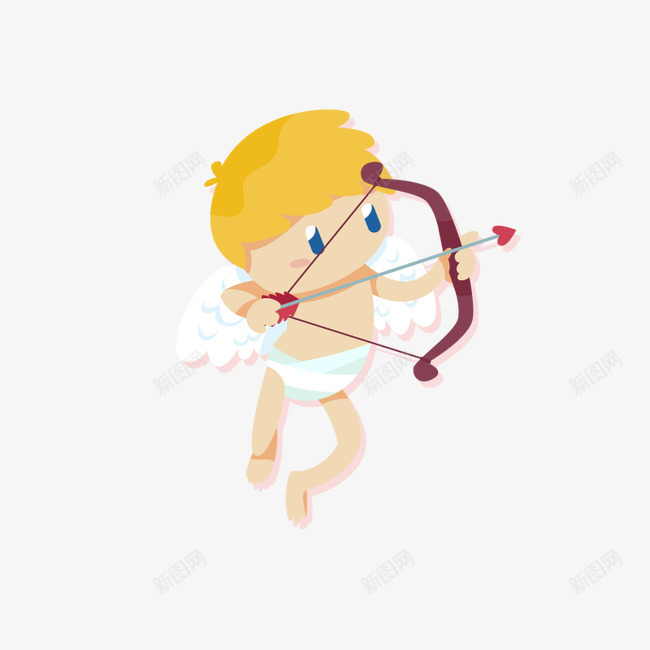 射箭的丘比特宝宝丘比特天使png免抠素材_新图网 https://ixintu.com 卡通射箭丘比特矢量素材天使丘比特情人节射箭扁平化时尚卡通
