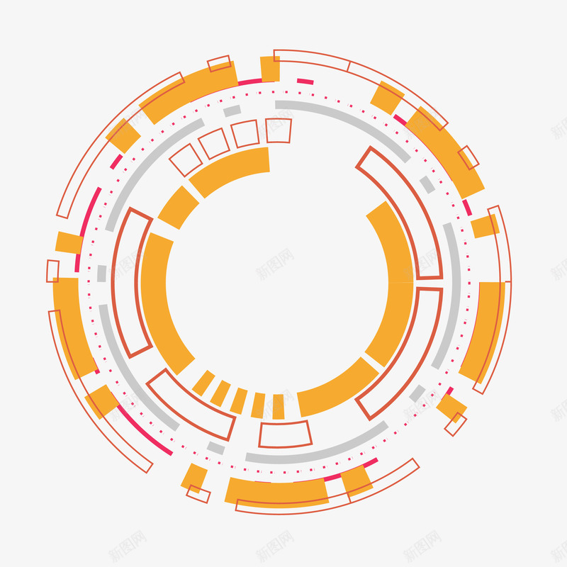创意商务卡通科技之圈装饰矢量图ai免抠素材_新图网 https://ixintu.com 创意卡通 创意科技 卡通商务 商务创意 商务科技 科技创意 矢量图