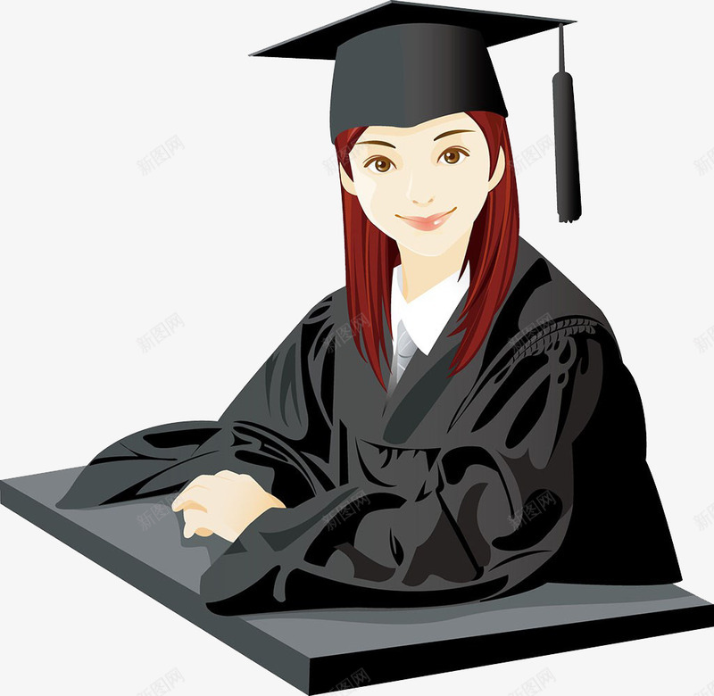 坐着的女学士插画png免抠素材_新图网 https://ixintu.com 坐着的女学士插画 大学生 女学士 学位 学士学位 学士帽 学士服 恭喜毕业 毕业 毕业季