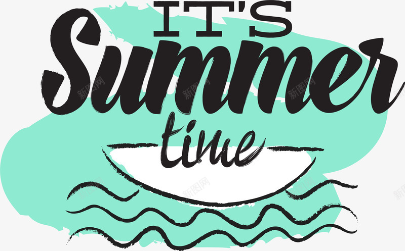 蓝色度假小清新标签png免抠素材_新图网 https://ixintu.com summer 小清新 度假 标签 英文 蓝色