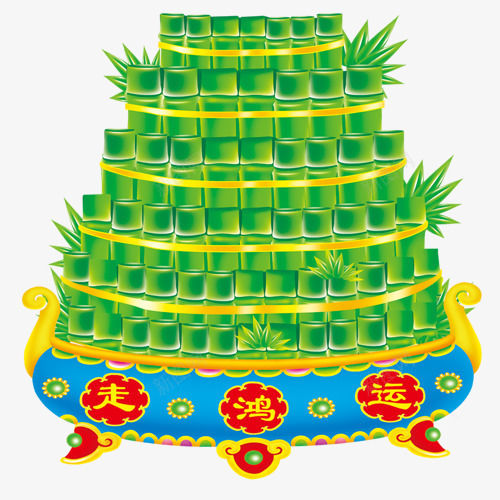 聚宝盆png免抠素材_新图网 https://ixintu.com 竹子 竹子图片 聚宝盆元素 节节高竹子