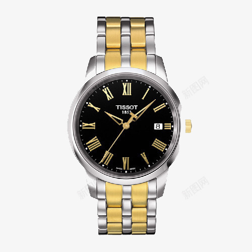 TISSOT经典系列石英精钢手表png免抠素材_新图网 https://ixintu.com 产品实物 名牌手表 天梭 男士手表 腕表