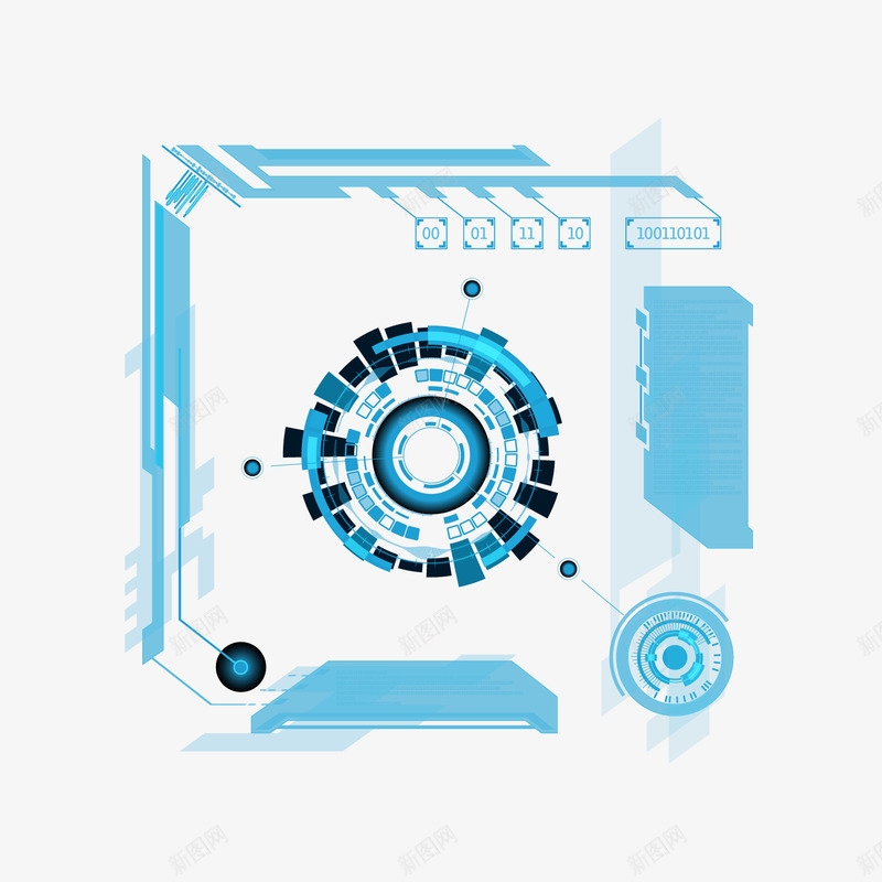 现代化眼球扫描png免抠素材_新图网 https://ixintu.com 扫描 现代化 眼球 科技