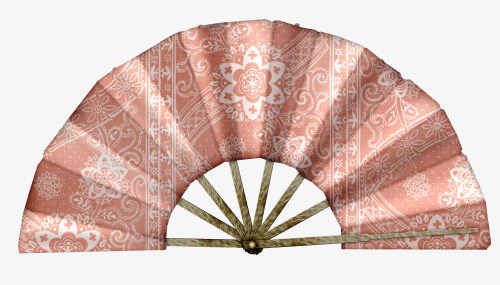 粉色花纹纸扇png免抠素材_新图网 https://ixintu.com 折扇 粉色扇子 纸扇 花纹