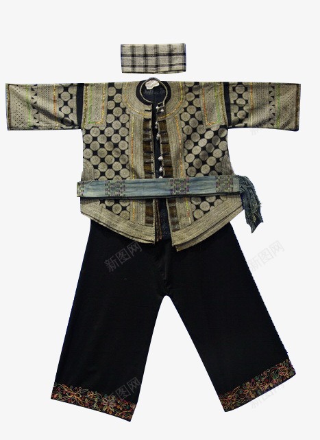 彝族服装png免抠素材_新图网 https://ixintu.com 传统 彝族 服饰 民族风