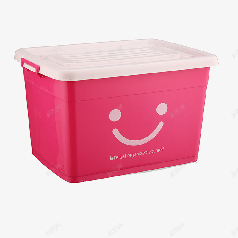 红色可爱笑脸收纳箱png免抠素材_新图网 https://ixintu.com PVC材料 塑料制品 塑料收纳箱 实物图 家庭用品 微笑设计 车载用品