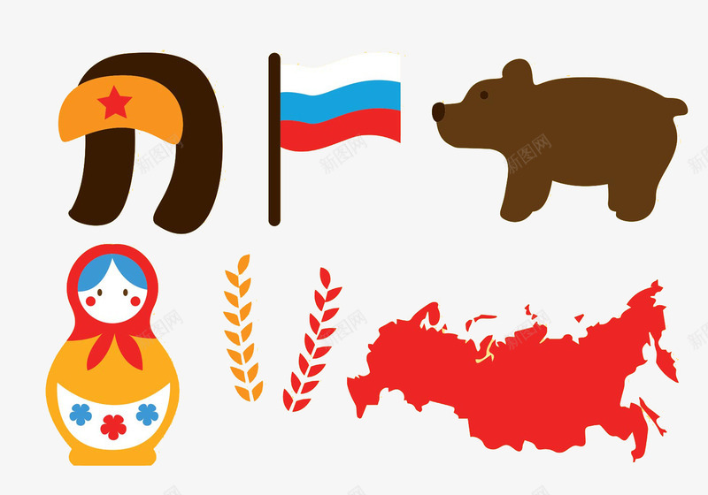 小清新韩国图标png_新图网 https://ixintu.com 合集 国旗 图标 彩色 旅游 稻子