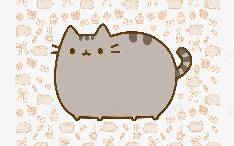 肥肥猫咪png免抠素材_新图网 https://ixintu.com 动物素材 卡通 可爱 小肥猫