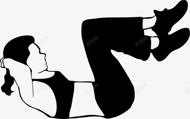 瑜伽女孩剪影矢量图eps免抠素材_新图网 https://ixintu.com 健身剪影 瑜伽女孩剪影 瑜伽女生 矢量图