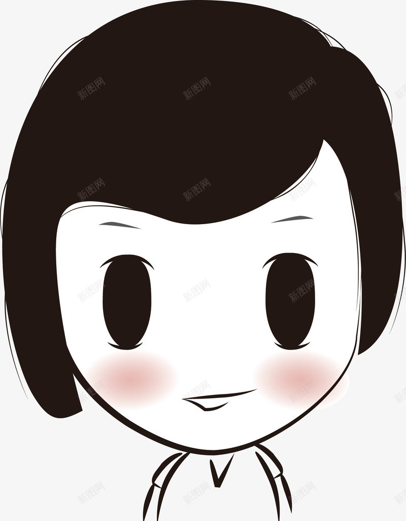 调皮短发女孩png免抠素材_新图网 https://ixintu.com QQ人物头像 QQ头像矢量图 创意QQ头像 卡通QQ头像 商务QQ头像 调皮短发女孩