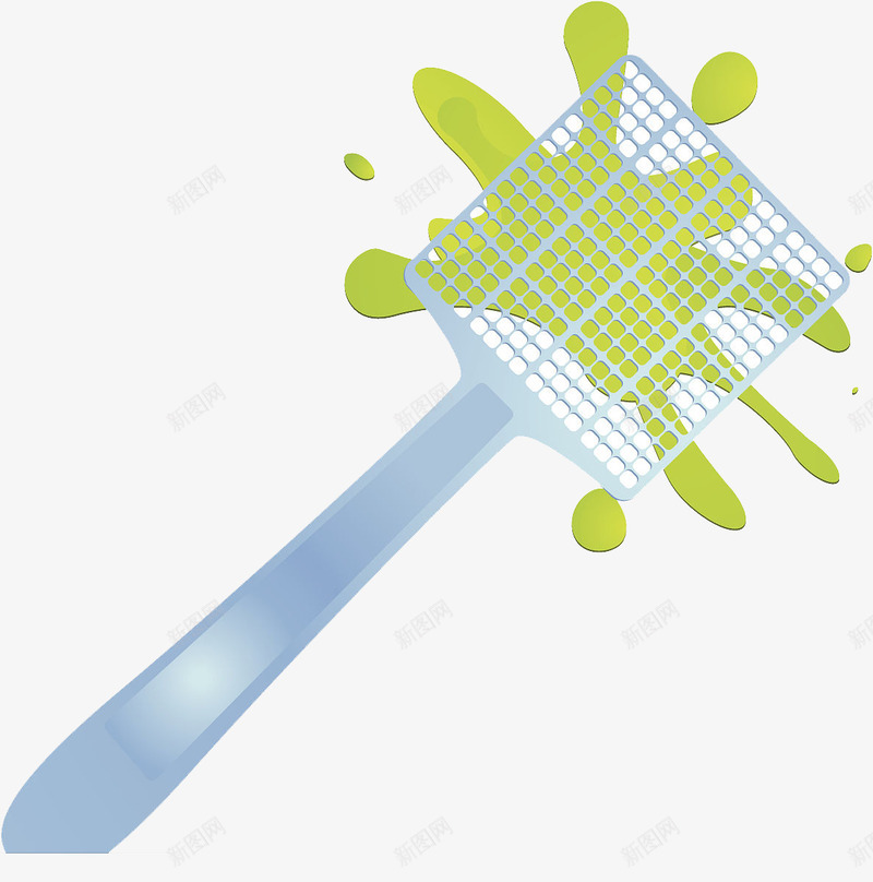 卡通苍蝇拍png免抠素材_新图网 https://ixintu.com 卡通颜色 打苍蝇 拍子 苍蝇拍
